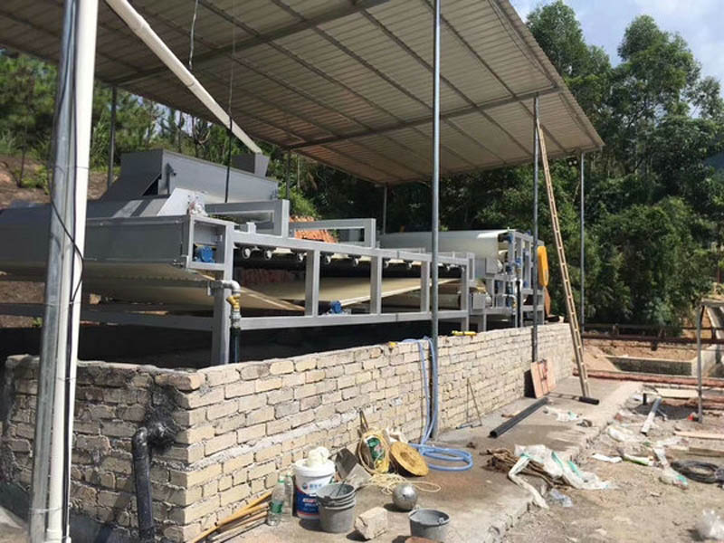 洗沙場污泥壓濾設備寧波客戶現場
